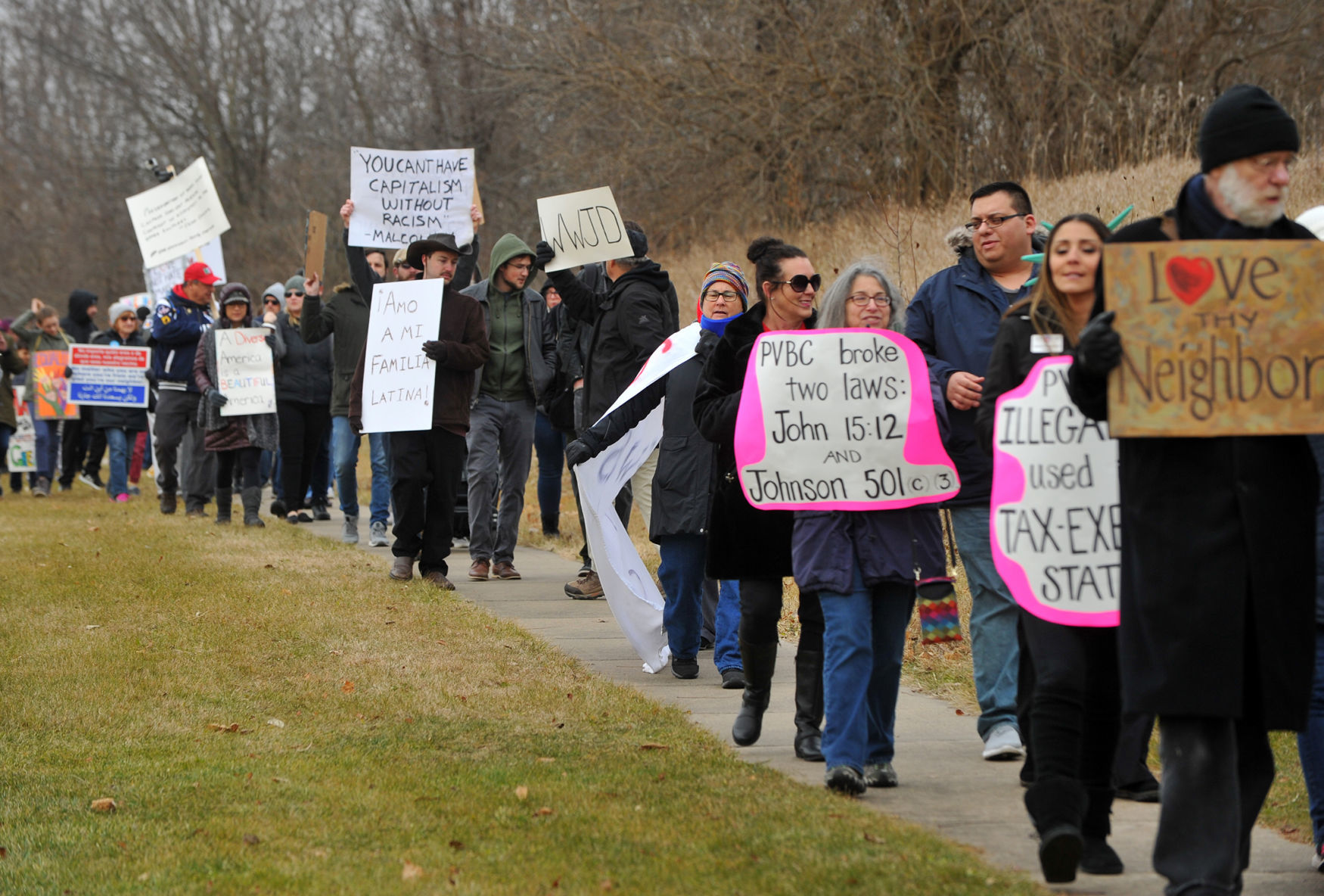Protest at Pleasant View Baptist Church